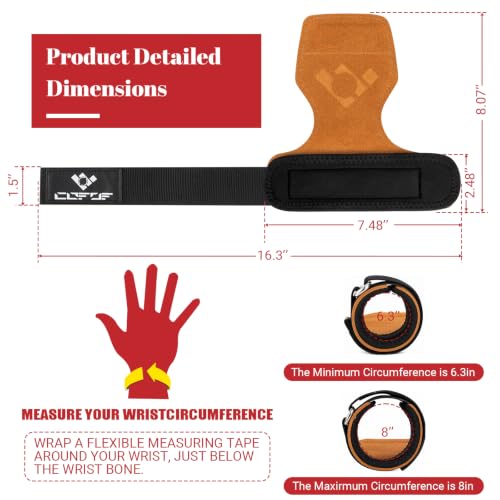 Image of Weight Lifting Wrist Strap, Double-Layer Leather for Deadlift Powerlifting