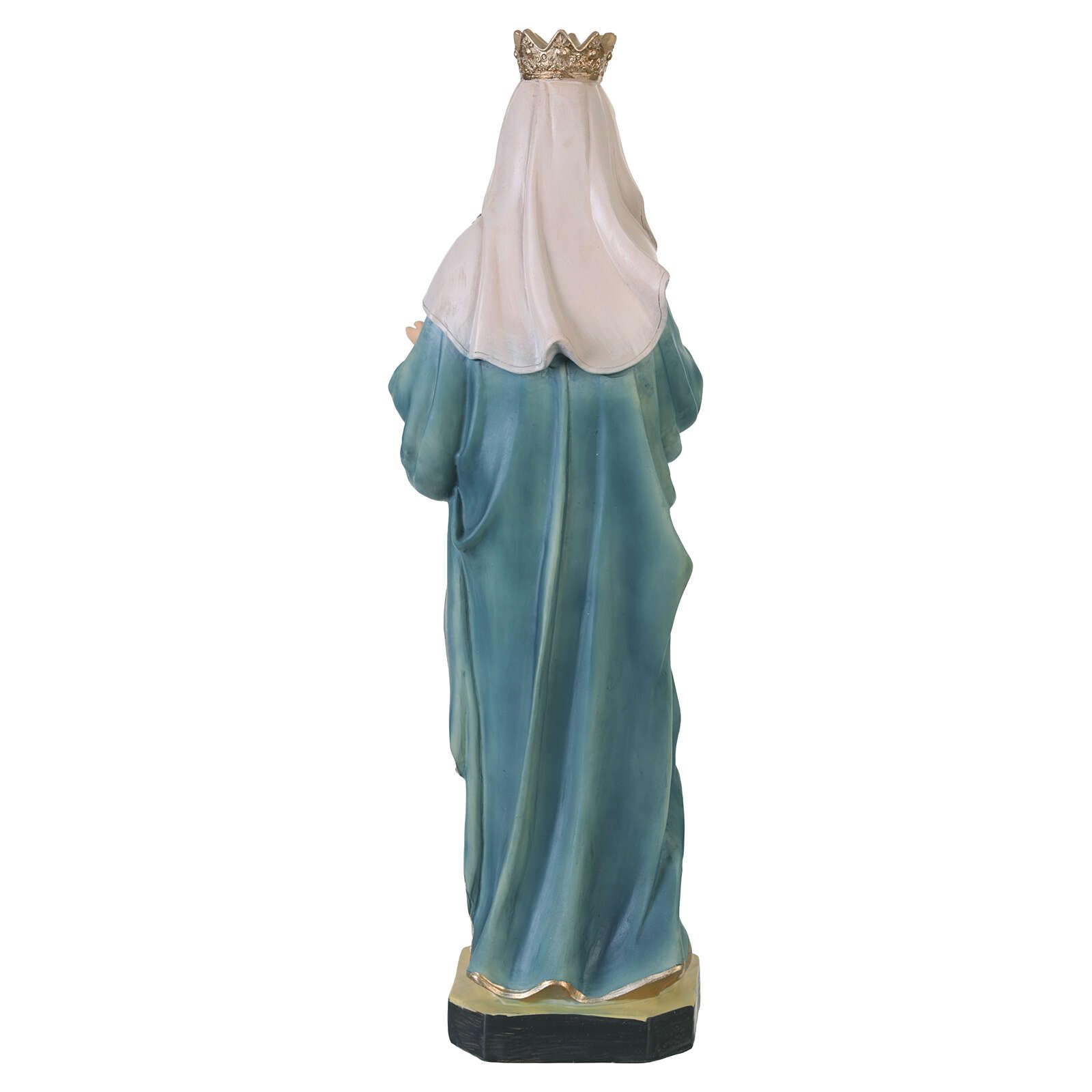 Holyart Statue in resina e PVC: Madonna con vesti azzurre e bambin Gesù 40 cm in resina