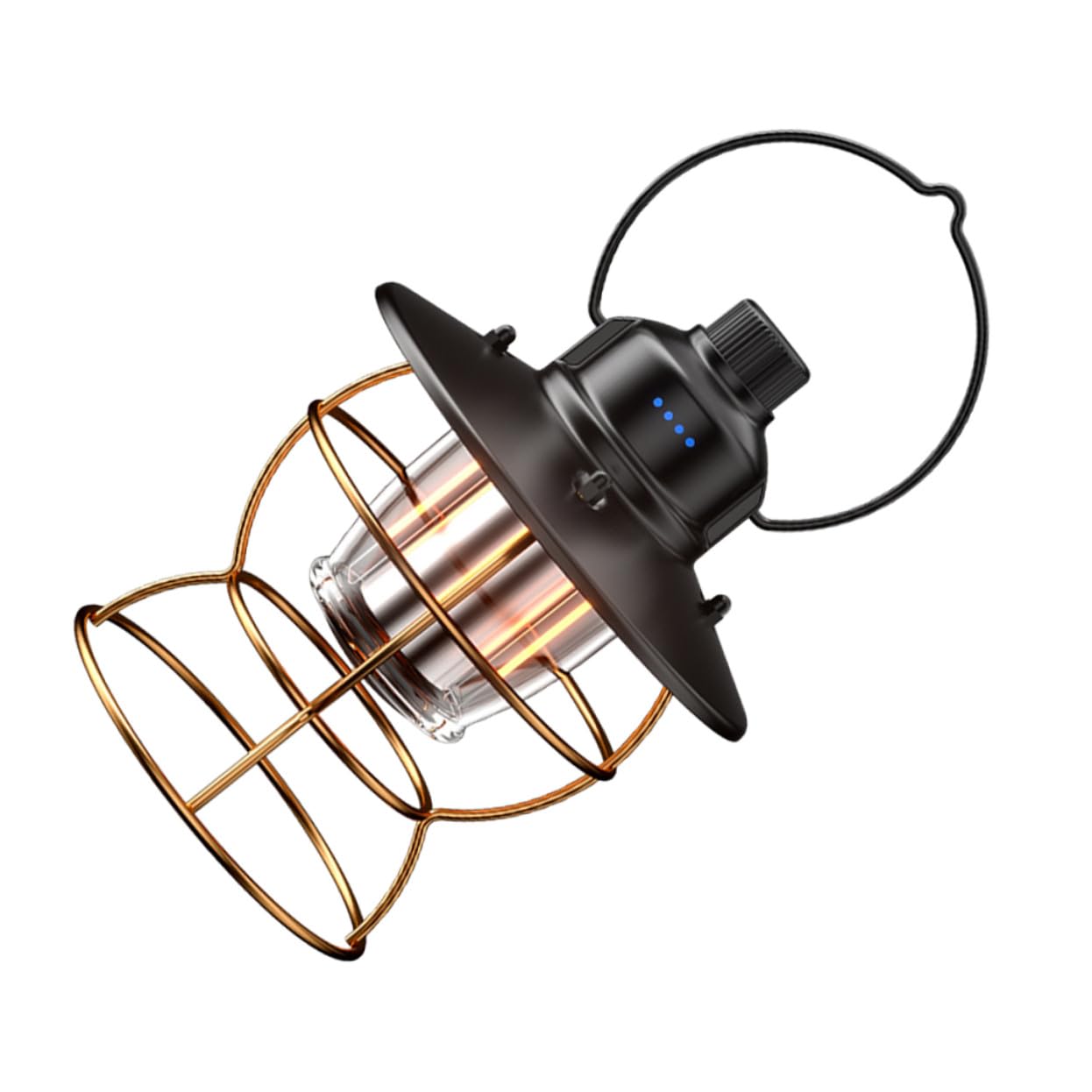 Linterna LED Portátil Recargable USB Vintage Lámpara de Camping Ajustable con Luz para Exteriores y Tienda Accesorio Multifuncional de Mano