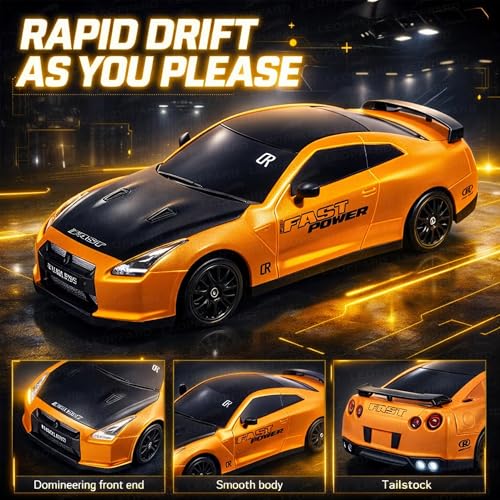 Image of TheLittleOnes 4x4 Rc Drifting Car - Rc Drift Cars High Speed Remote Control Drift Car 2.4GHz Remote Control Drift Stunt Off Road Cars 360 Rotation Toys For Kids & Adults Boys & Girls [TurboRally Pro]