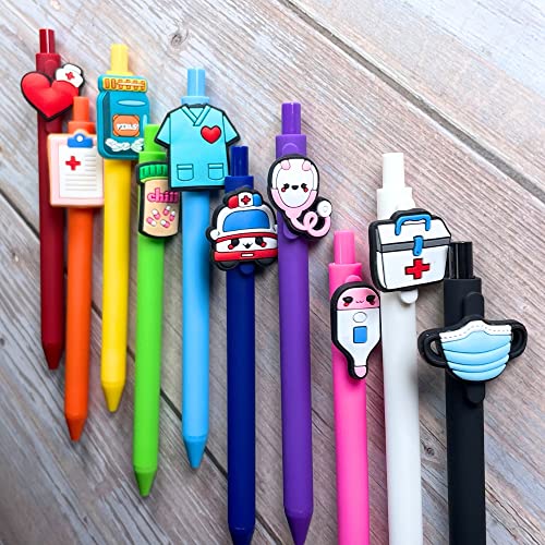 YJ PREMIUMS 10-Pack of Cute Nursing Pens with Heart, Syringe Designs in Black Ink - Versatile Writing Instruments for Nurses, Medical Assistants, Students - Image 5