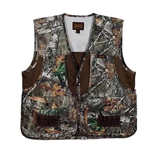 Gamehide Camo Front Loading Upland Dove Hunting Vest With Camo Back (Large, Realtree Edge)