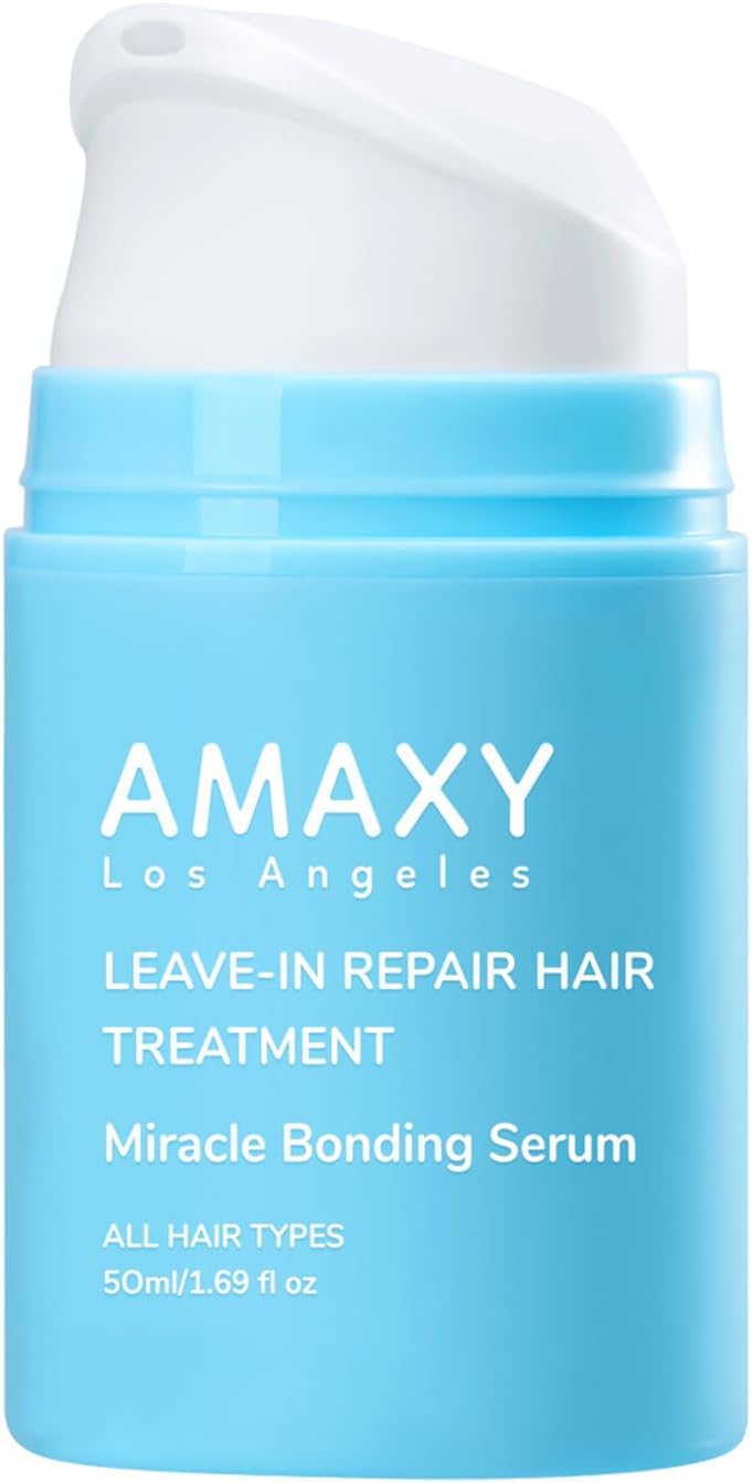 Miracle Bonding Serum, Leave-In Hair Repair Treatment for Damaged Bleached Hair – Bond Protein Repair + Keratin Hair Serum, Frizz Control, Heat Protection, Sulfate Free - 1.69fl oz