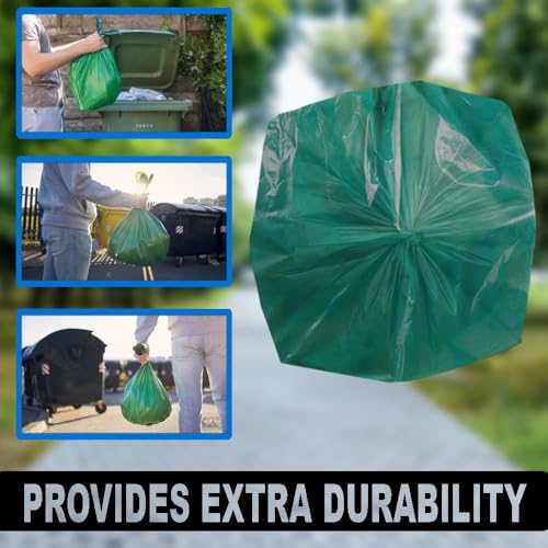 Image of Ella Premium Garbage Bags | Small | 17 x 19 Inches | Green Color | 180 Count | 30 Bags x 6 Packets | Strong & Durable Dustbin Trash Bags for Home, Kitchen & Office | Ideal for Dry & Wet Waste