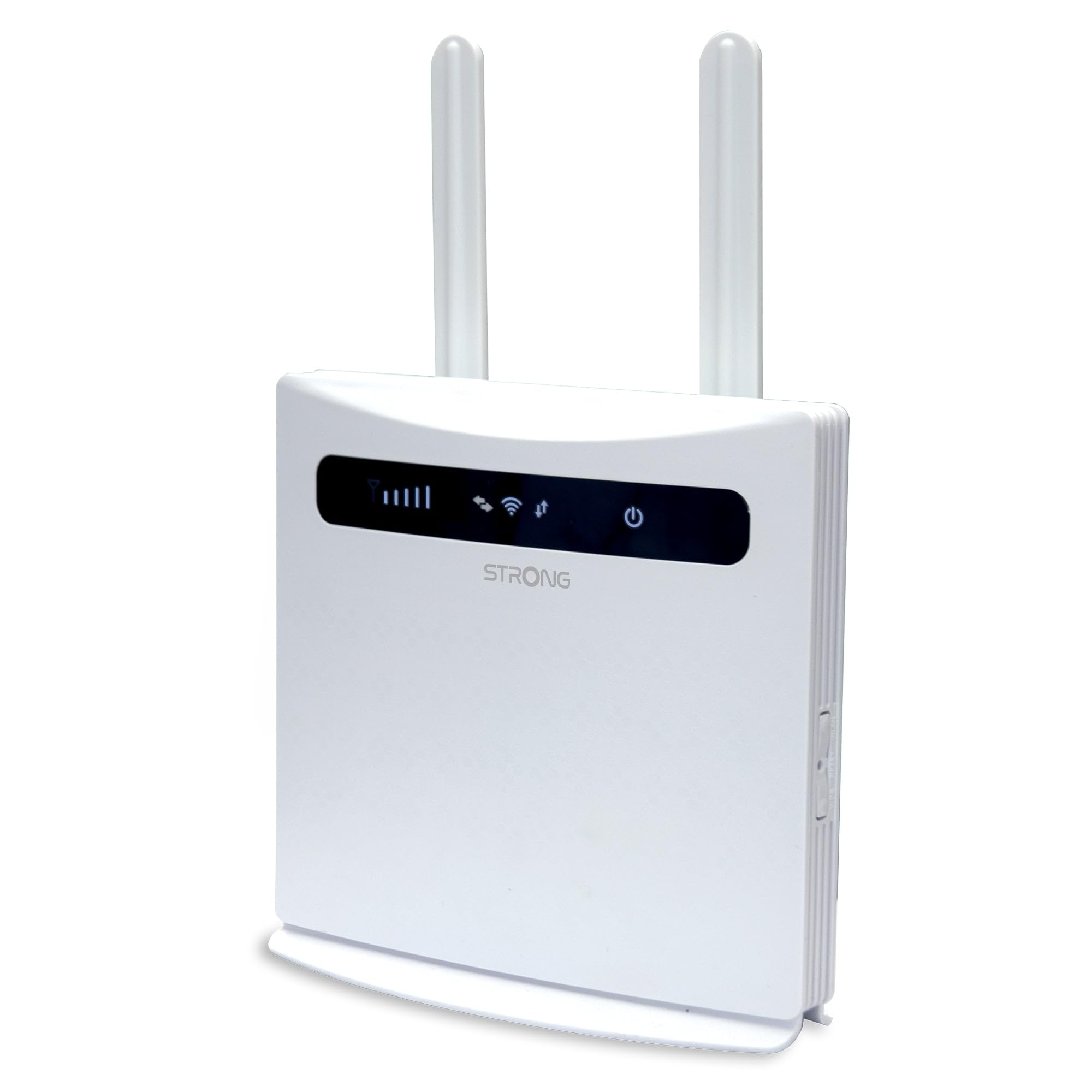 STRONG 4ROUTER300V2 LTE fino a 150 Mbps, Wireless N300Mbps, Router WiFi con Slot per Sim, 4 Porte LAN, Cat 4, Modem 4G Sim. Funziona con qualsiasi operatore. Bianco.