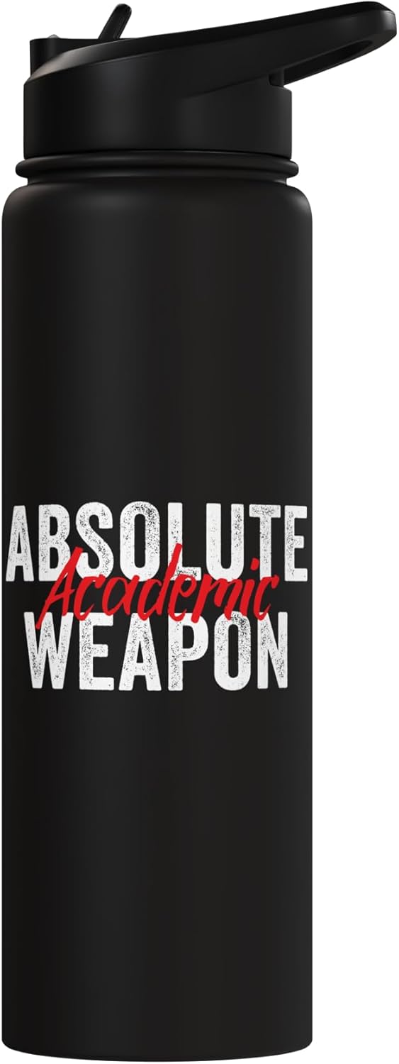 Absolute Academic Weapon for Students Stainless Steel Insulated Water Bottle