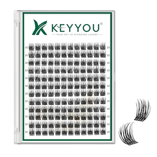 Image of KEYYOU Lash Clusters Air Touch Soft Volume D Curl 10mm Individual Lashes