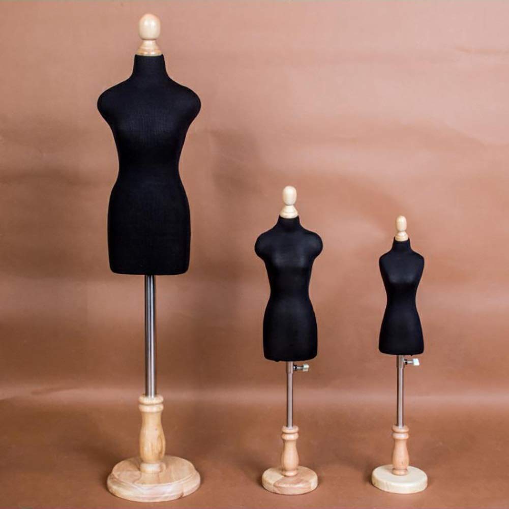 Schneiderpuppen Schneiderbüste Kleiner Schneider-Dummy-Weibchen, Mini-Puppen-Kleid-Form-Formular-Schaufensterpuppe-Kleidermännchen Manikins Dekoration Puppenhauszubehör, Einstellbare Höhe