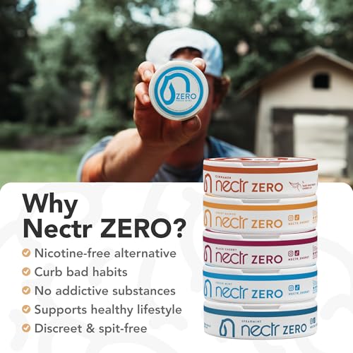 Image of Nectr Energy Zero Pouches - No Caffeine, No Sugar, Zero Calories, Mini Pouches for Oral Fixation and Stress Relief - 4 Pucks of 20 - Cinnamon Flavor