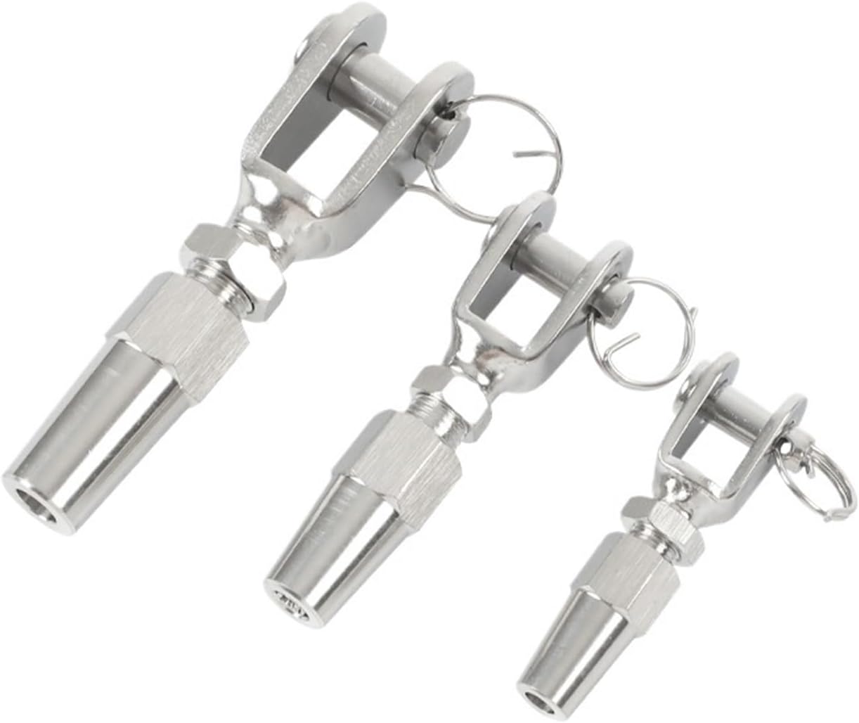 1PCS 3/4/5/6mm ワイヤーロープ 316 ステンレススチール スウェージレスフォーク/ジョーターミナルケーブル DIY