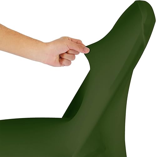 Vista 110 de Funda de elastano para silla, 12 fundas para sillas plegables, protector extraíble y lavable para sala de estar, fiesta, banquete, boda, hotel