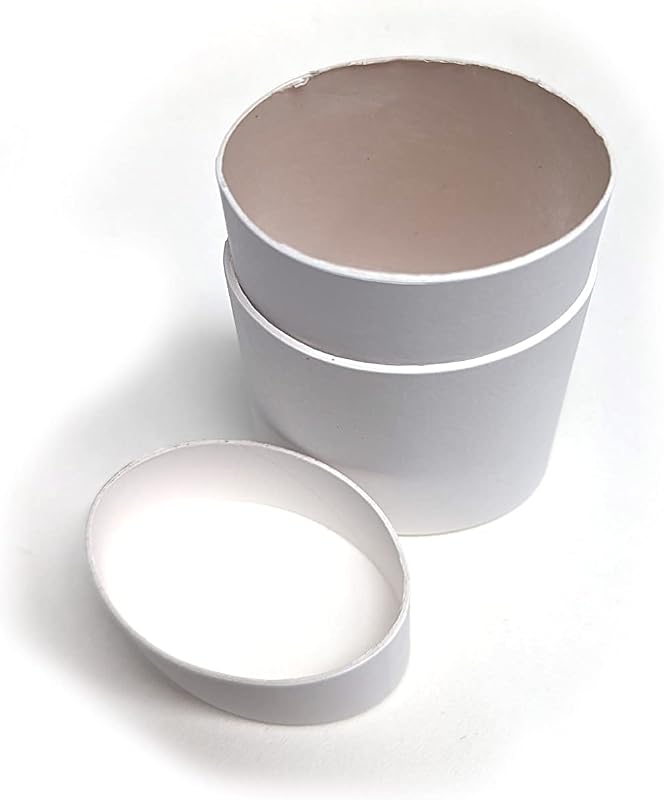 Embalagem oval de papelão para desodorante 90 g, estilo push-up, branca — Pacote com 6