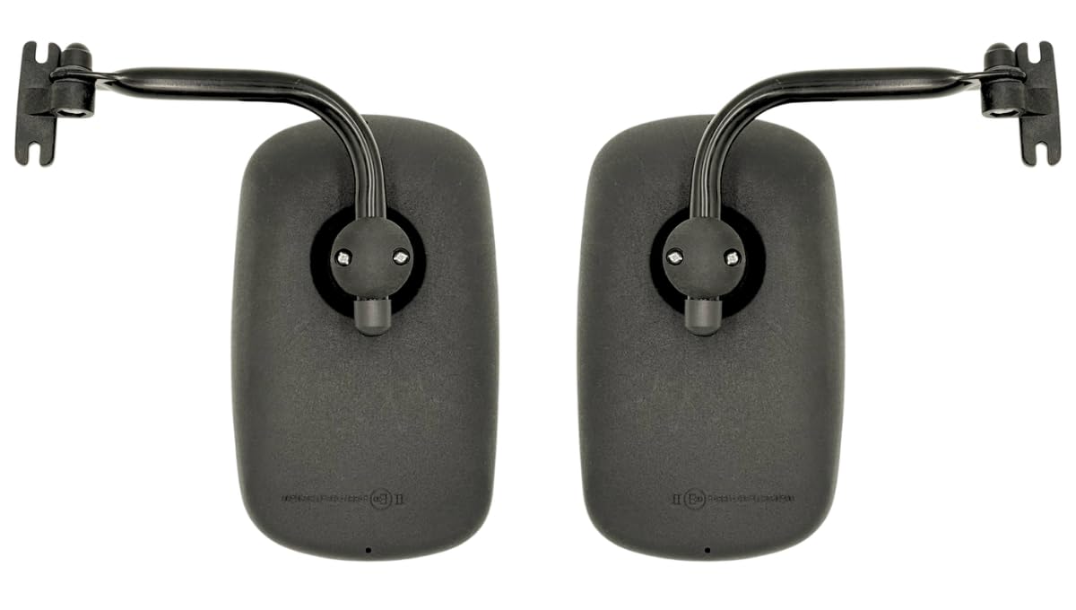 2x Außenspiegel Rückspiegel Set 260x154 mm + Halterung 180 mm Universal für Traktoren | Ø16–24 mm Aufnahme | Ø18 mm Halter | E20 geprüft | kompatibel mit JCB, JD, Case IH, New Holland, Ford
