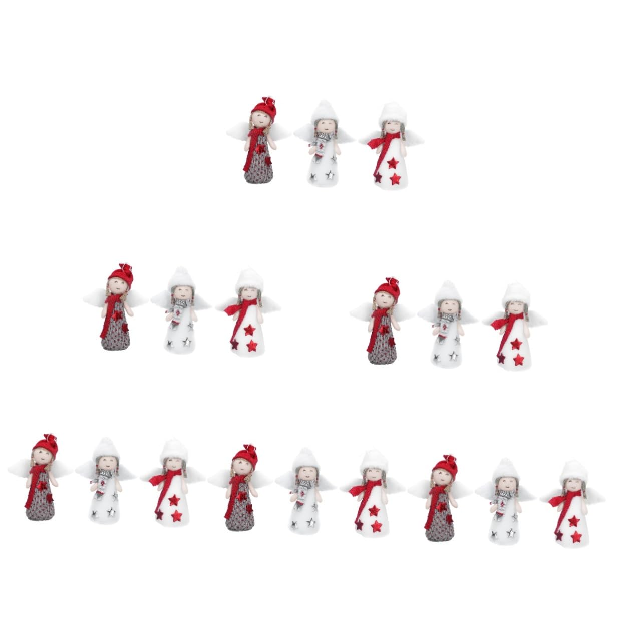 Cabilock 6 Juegos Decoración Navideña Arboles De Navidad Decoraciones Colgantes Navideños Muñecos Navideños Ornamento De La Escena del Festival Decoración Colgante De Ángel 3 Piezas * 6