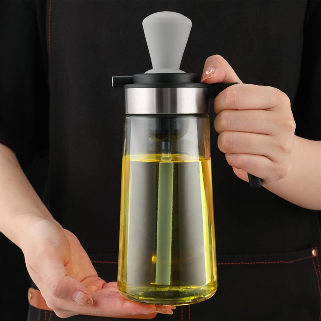 Bouteille Verre Bouteille Huile En Verre ZMREN 500ml Avec Pinceau Bouteille Verre Bouteille Huile En Verre ZMREN 500ml Avec Pinceau