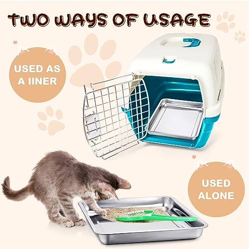 Arenero metálico para gatos 3 piezas pequeño miniatura 2