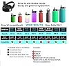 FLORAPELL Straw Lid for Hydro Flask Wide Mouth Water Bottles, Top Lids with Straw Compatible with Hydro Flask 32 40 oz, Replacement Cap Wide Mouth Straws Flip Lid Flex Handle - Image 6