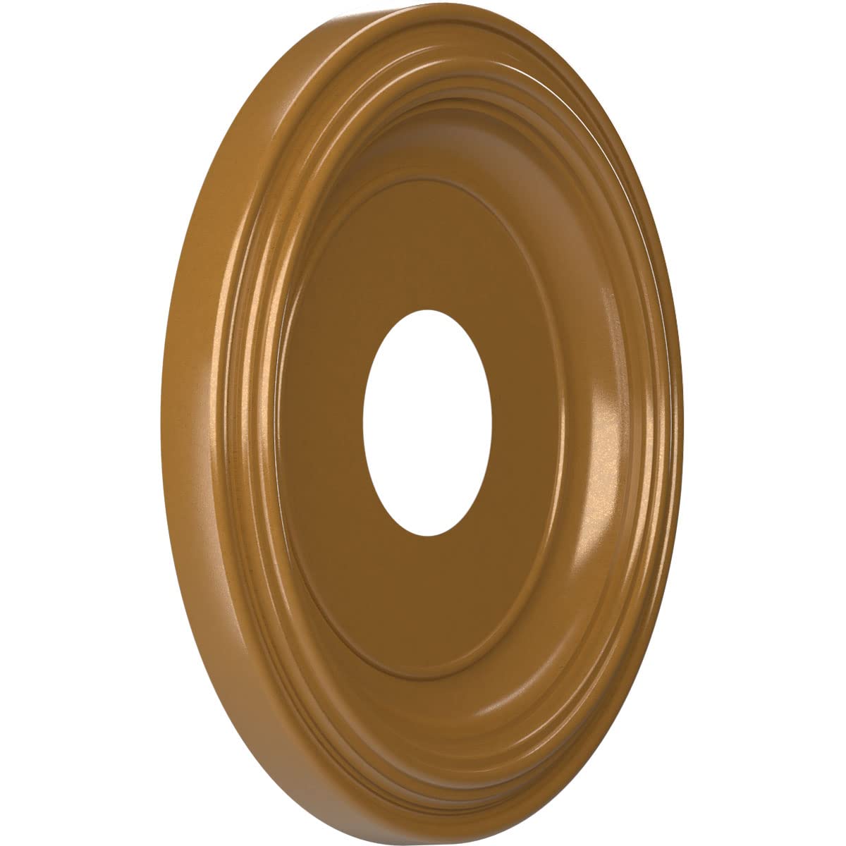 Ekena Millwork CMP13TRDVG Traditional Thermoformed PVC Ceiling Medallion (Fits Canopies up to 7 1/2"), 13"OD x 3 1/2"ID x 1 1/4"P, Universal Aged Metallic Vintage Gold