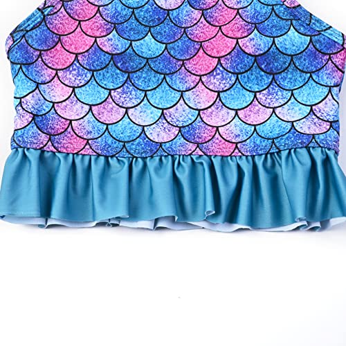 QPANCY Girls 2-Piece Swimsuit Spaghetti Strap Bikini Swimwear Kids Ruffle Beach Bathing Suits4