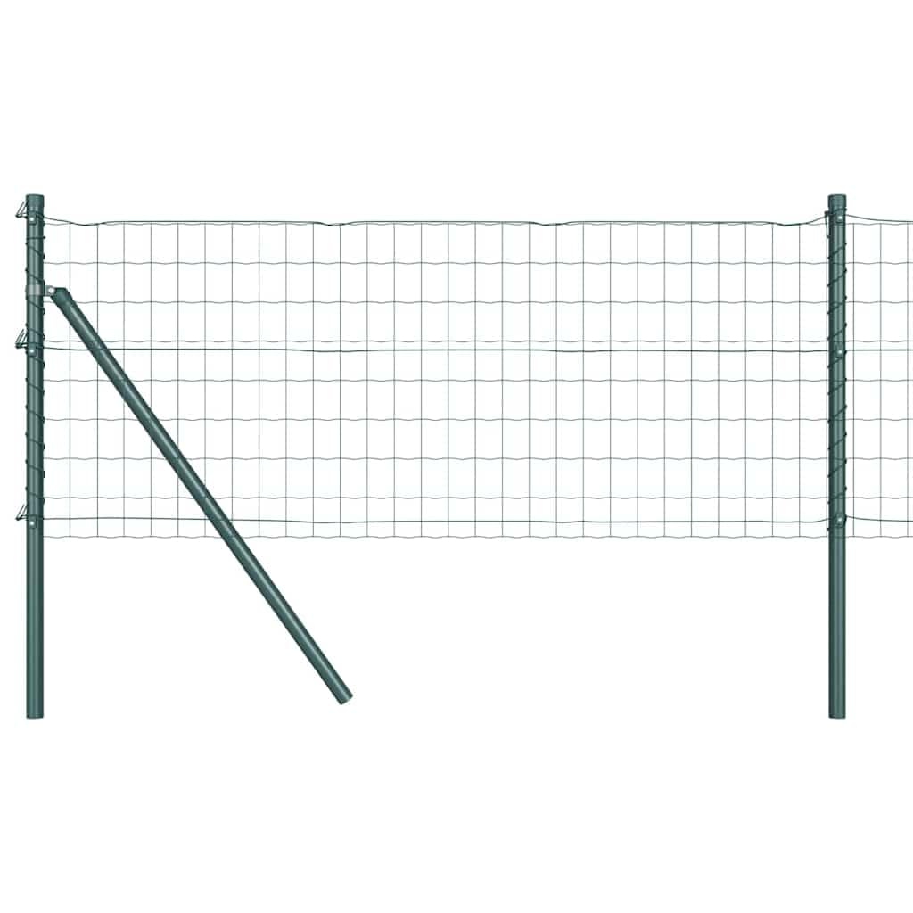 Outdoor Garden Fence Panel with Posts Green Steel PVC 0.4 x 50m Weather Resistant Modern Boundary for Terrace Pet Area Privacy and Security Customizable Durable