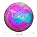 Fancyes Soccer Ball, Holographic Luminous Football, PU Soft Ball Toys Reflective Football Training Ball for Kids Adults, Girls Boys, Size 5