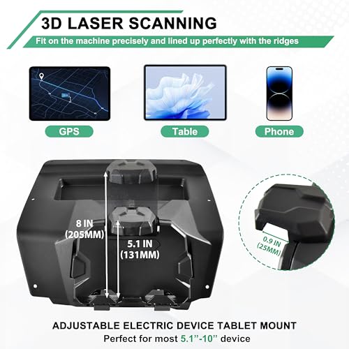 POKIAUTO Electronic Device Holder for CFMOTO UFORCE 1000, Adjustable Navigator Tablet Mount GPS Phone Holder with Storage Box for for CFMOTO UForce 1000 2019-2024/1000 XL 2022-2024 Accessories