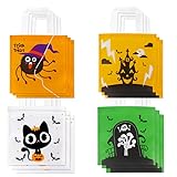 FINGOOO ハロウィン袋 ギフトバッグ 20×20CM・12枚入り ラッピング 手提げ 不織布 プレゼント 贈り物 かわいい (A)