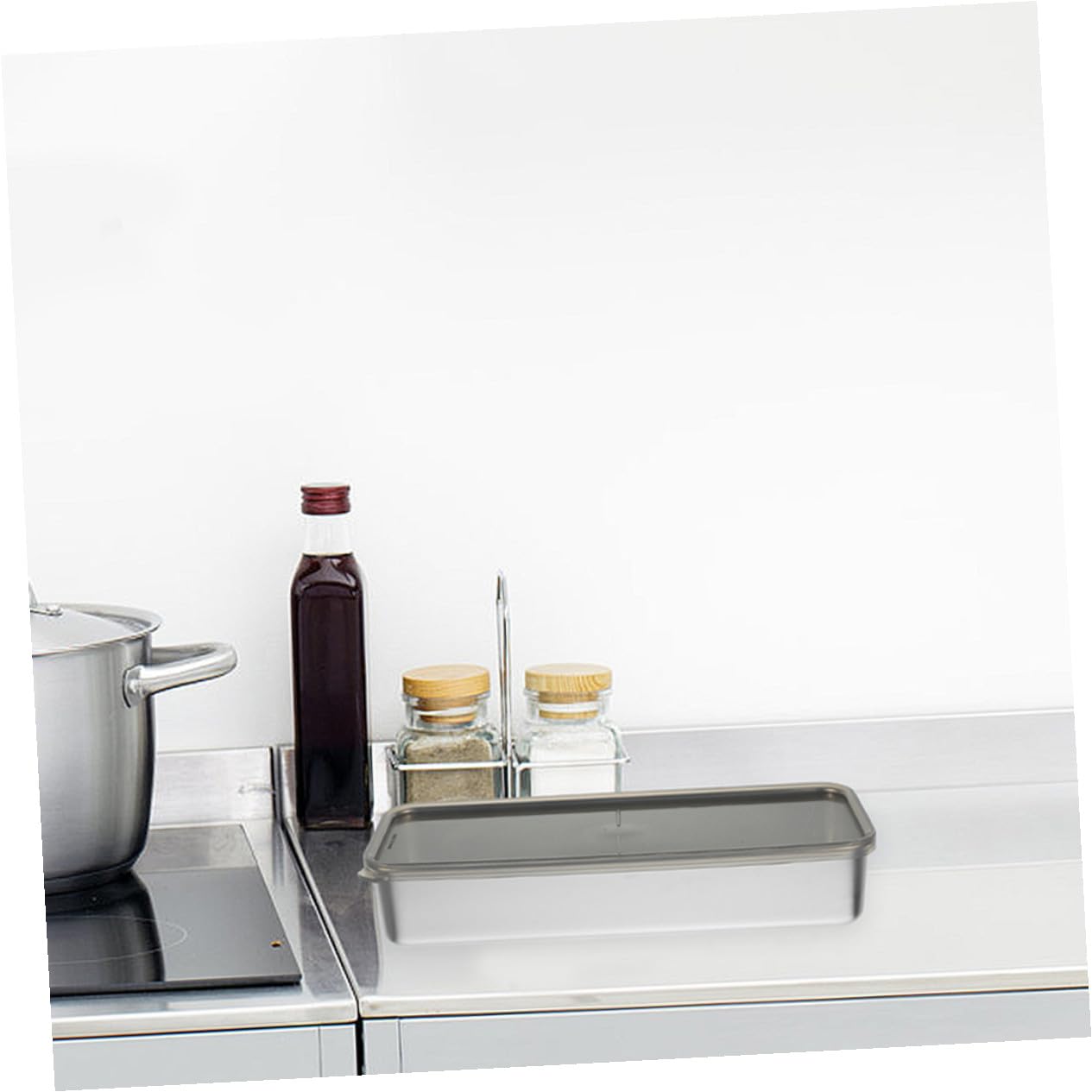 SHINEOFI 2 pezzi Contenitori Ermetici in Acciaio 304 con Coperchio Scatole per Frigorifero per Conservare Frutta Carne e Snack Mantenendo Freschezza e Ordine