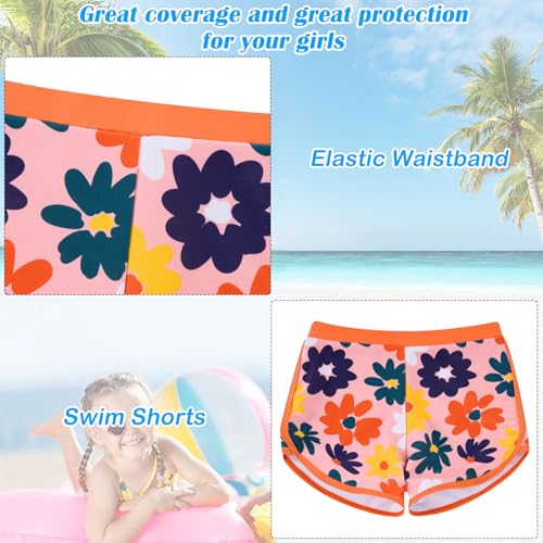 Image of TUONROAD Girls 2 Pieces Rash Guard Swimsuit Long Sleeve Tankini for 4-10 Years