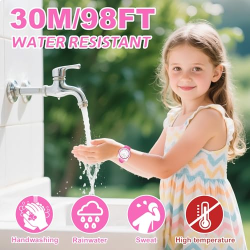 Image of Juboos Kids Watch Analog for Boys Girls Toddler, 3ATM Waterproof Wirstwatch Learning Time and Easy to Read