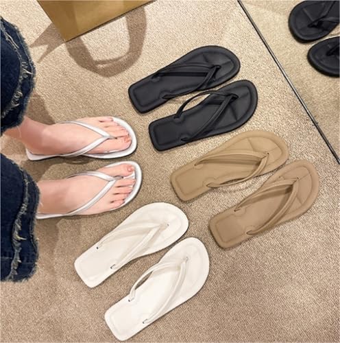 Flip-Flops For Women Thong Sandals Flat Slip On Slides Leather Comfort Open Toe Ladies Slipper For Beach Pool Travel2