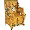 Design Toscano QL14557 Egyptian Decor Trinket Box - King Tut's Golden Throne Jewelry Box - Egyptian Statues,Full Color