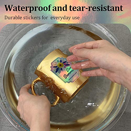 Mecolour Printable Holographic Sticker Paper 8.5'' * 11'' 20 Sheets Premium Rainbow Vinyl For Cricut Waterproof Dries Quickly Vivid Colors, Holds Ink Well- Tear Resistant For Inkjet & Laser Printer #TOP5