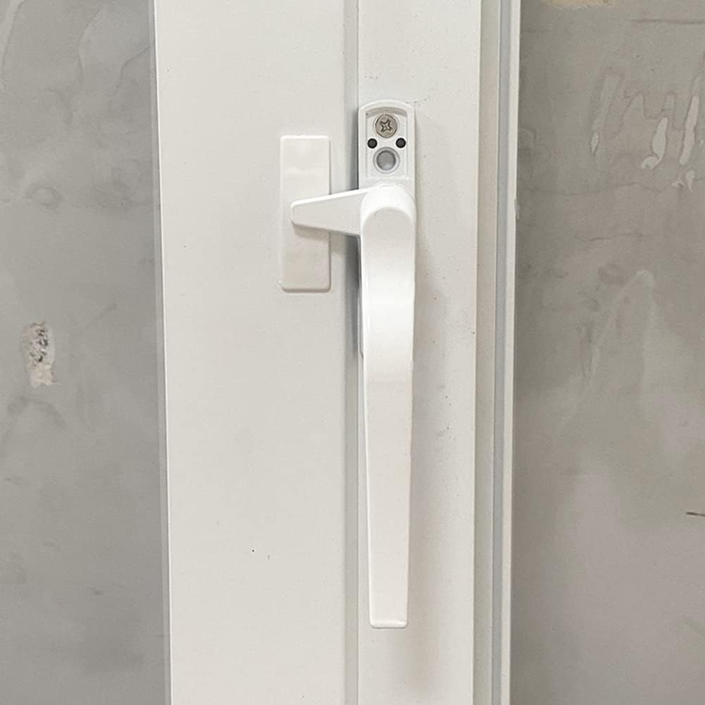 PVC Window Handle,Window Handle Replacement,UPVC Window Locking Handle Glazing Aluminium Alloy Window Handle Casement Locking Handle White Security Handle