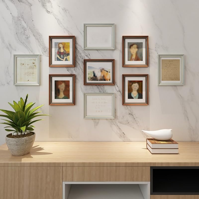 階段の実写写真立ての背景のアイデアの壁の組み合わせは穴を開けること