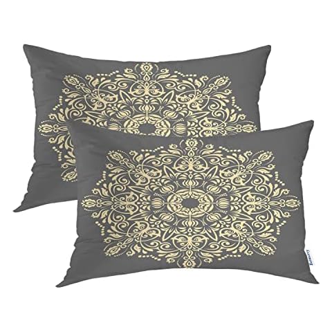 Batmerry Vintage Mandala Pillowcases Set Cover