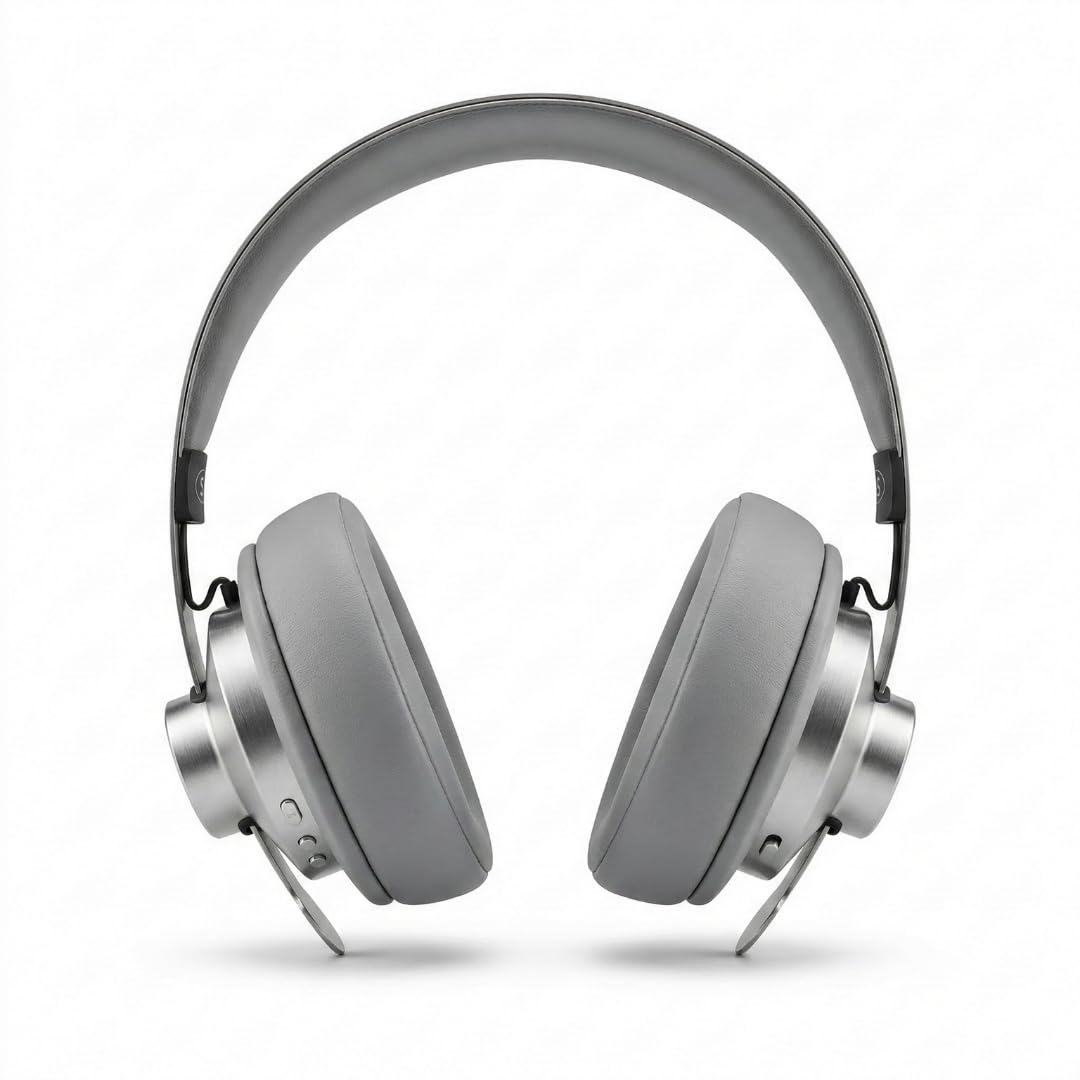 TELEFUNKEN ARCO Classic Edelstahl-Bluetooth-Kopfhörer – Ikonische Ganzmetall-Silhouette mit Luxus-Haptik – Beständiges Design-Statement & klare Bühnenabbildung (Grau)