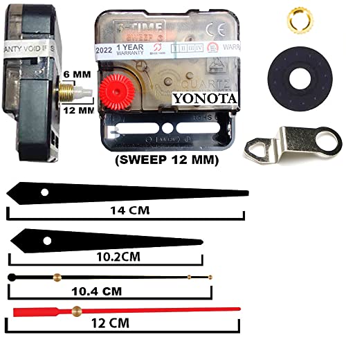 Image of D'CLOCK A Product of SONAM Quartz, Sweep Movement Machine for Wall Clock (Made in India 100%) (Black 1)