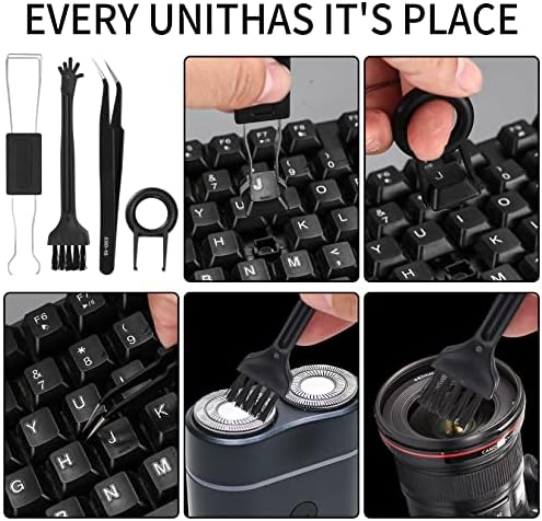 14 in 1 Keyboard Cleaning Kit, Laptop Cleaning Brush Kit, Computer PC Electronics Dust Cleaner Removal Kit, with Keycap Puller, Switch Puller, Keyboard Cleaning Brush and Wipe Kit