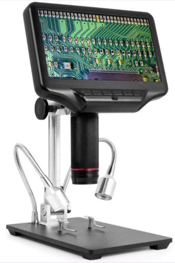 AD407 270X 3DUHD LCD regulowany ekran 1080P mikroskop cyfrowy duża przestrzeń robocza 7-calowy ekran elektroniczne narzędzie lutownicze do naprawy