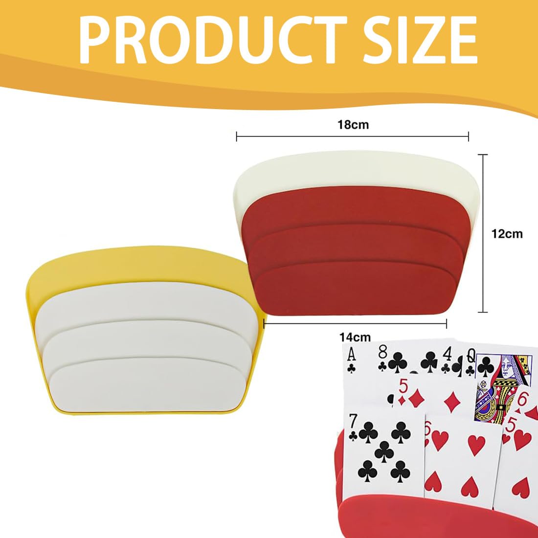 2 Pezzi Porta Carte da Gioco Supporto di Carte da Poker in Plastica Porta Carte per Bambini Anziani Adulti Disabili Mani Libere