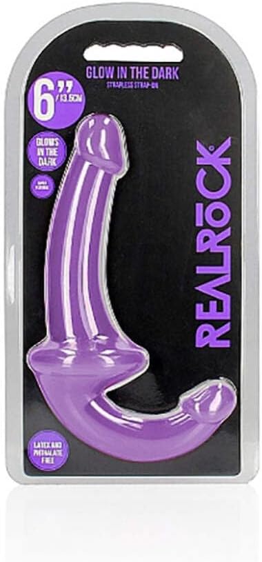 Realrock GITD 6in StraplessStrapOn NePur REA147GLOPUR