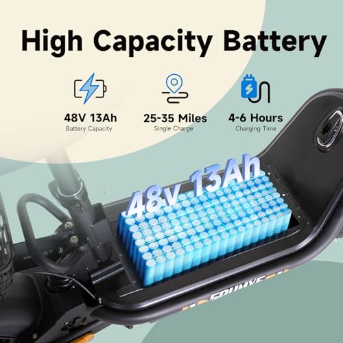 Soumye 48V 624Wh Lithium-Ion Battery 750W Peak Power Folding Electric Bike 10 Inch Fat Tire Ebike Electric Scooters For Adults thumb #1