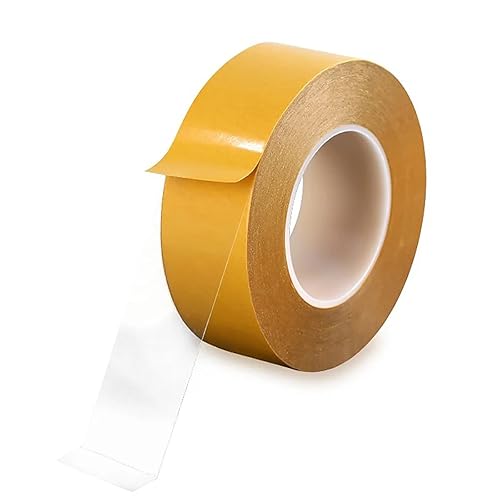 Cinta adhesiva súper fina de doble cara de 1 pulgada x 66 pies, cinta adhesiva para carpintería súper fuerte con adhesivo acrílico transparente