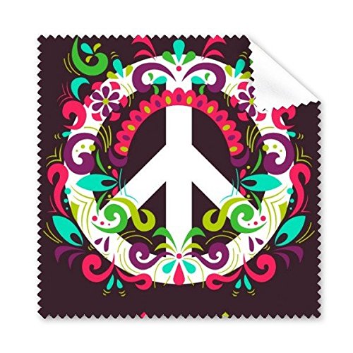 Chiffon lunettes symbole paix et fleur pour un nettoyage doux plein d'espoir