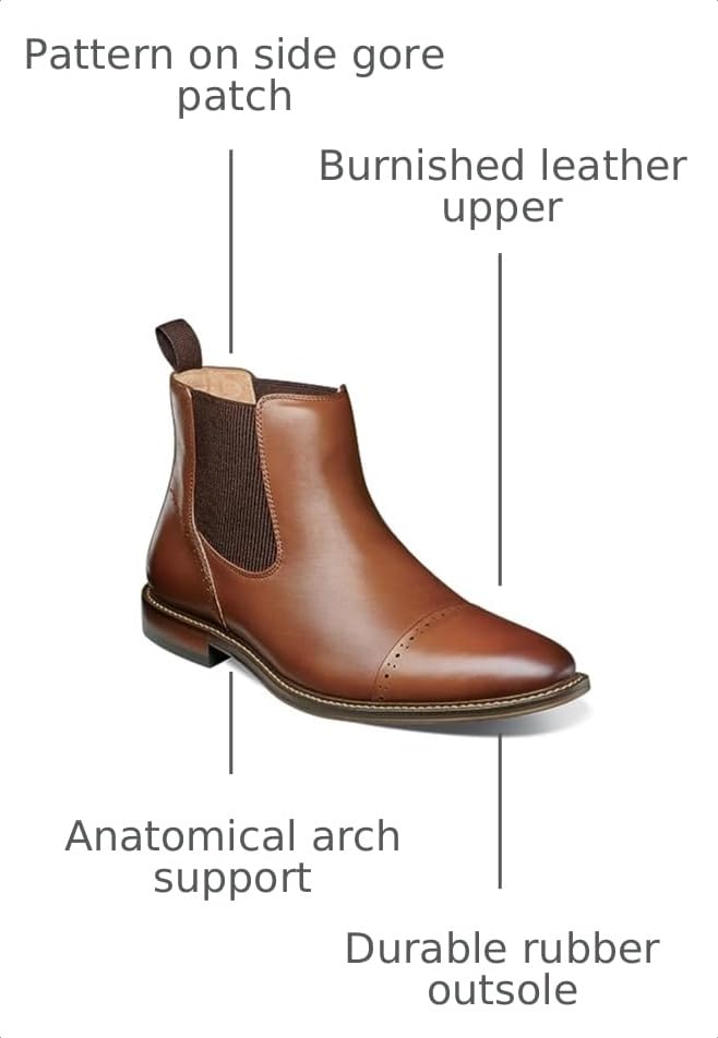 Image of Stacy Adams Maury Cap Toe Chelsea Boot
