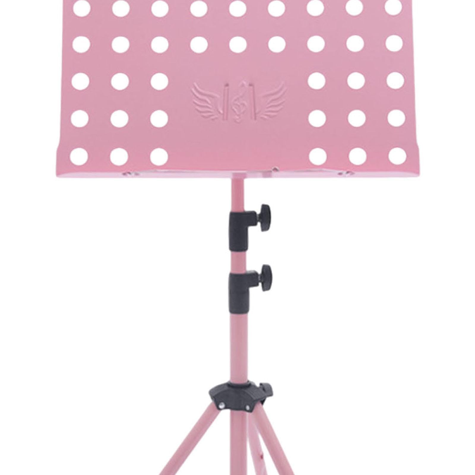 Atril para Partituras Musicales con Soporte Plegable Panel Robusto de 45cmx30cm Base Estable de Altura Y Antideslizante Adecuado para, Rosa