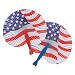 American Flag Stars and Stripes Paper Fans, Set of 12