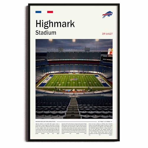 SPASAV (Unframed 11x17 Canvas Print Poster Bills Home Field Buffalo HighmarkStadium Man Cave Decor Wall Art