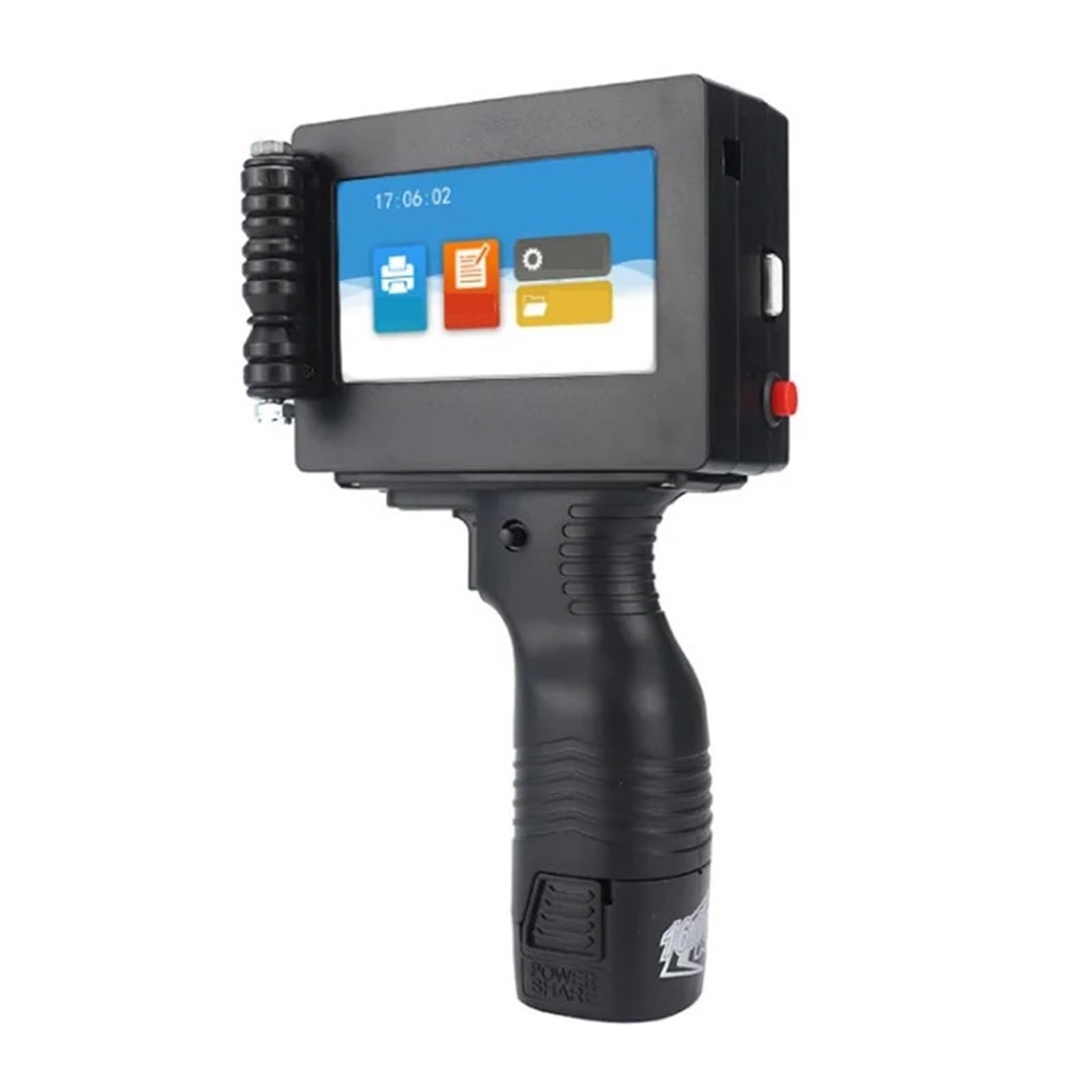 Trdewr Black Portable Inkjet Printer Qr Bar Batch Code Date Number Logo Expiry Label Mobile Hand Handheld Thermal The Weld Is Strong(Black)